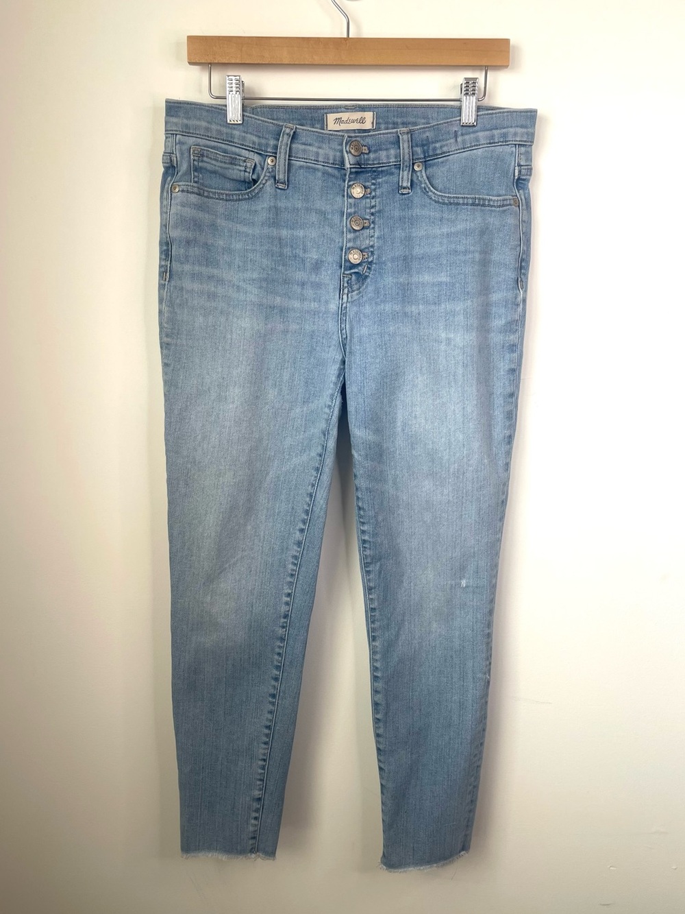 Madewell Light Wash High-Rise Button-Fly Jeans size 30